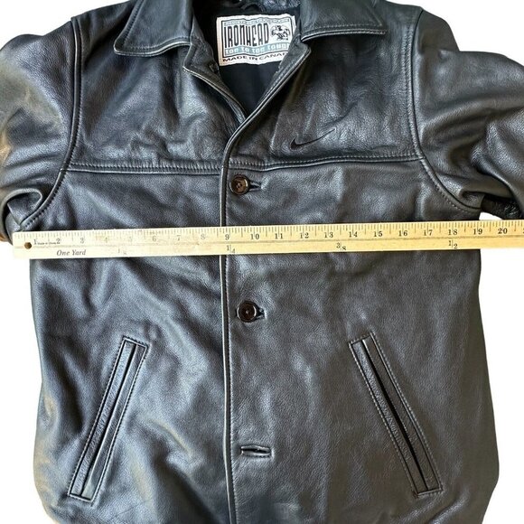 Ironhead Jacket‎ Motorcycle Leather Black Button-Up Pockets Women's Size XS VTG - Picture 6 of 13